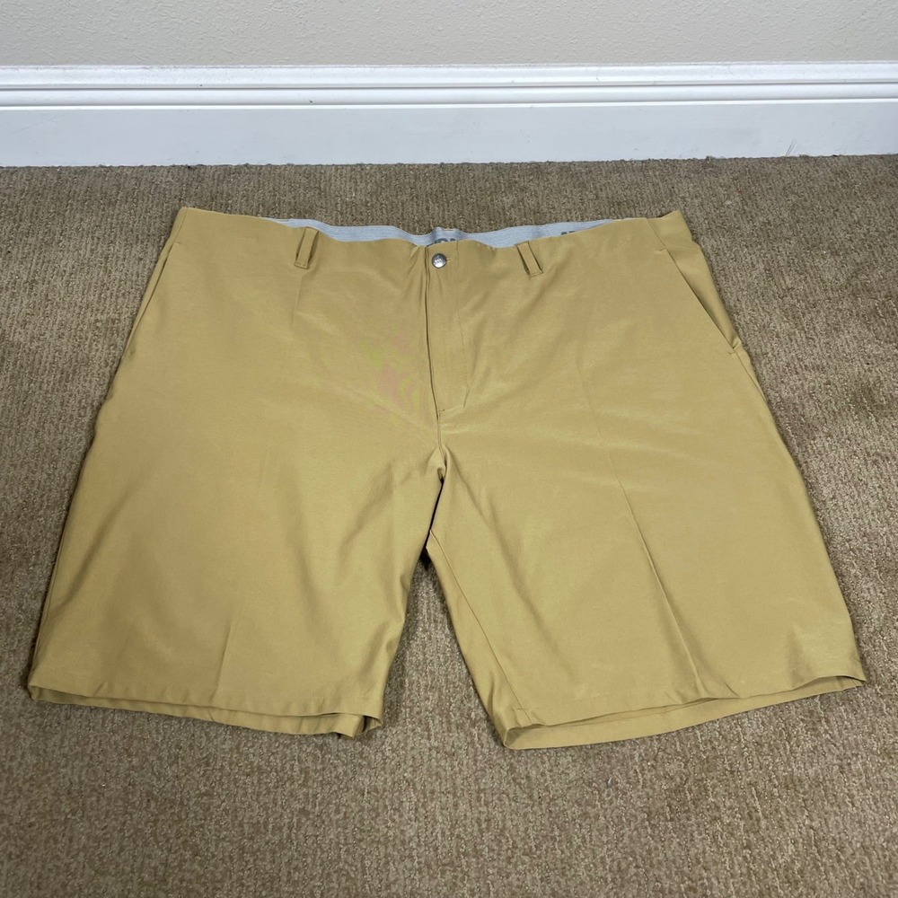 Adidas Golf 365 Shorts Mens 50 Khaki NWT 3-Stripe Performance Athletic Sporty